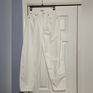 Agolde Cream Barrel Jeans